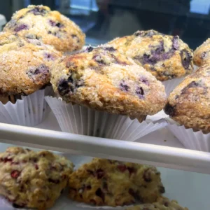 Scratch-made muffins at the Cushing Cafe