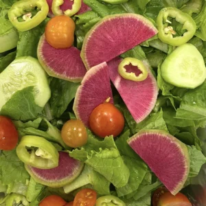 Close up photo of a salad
