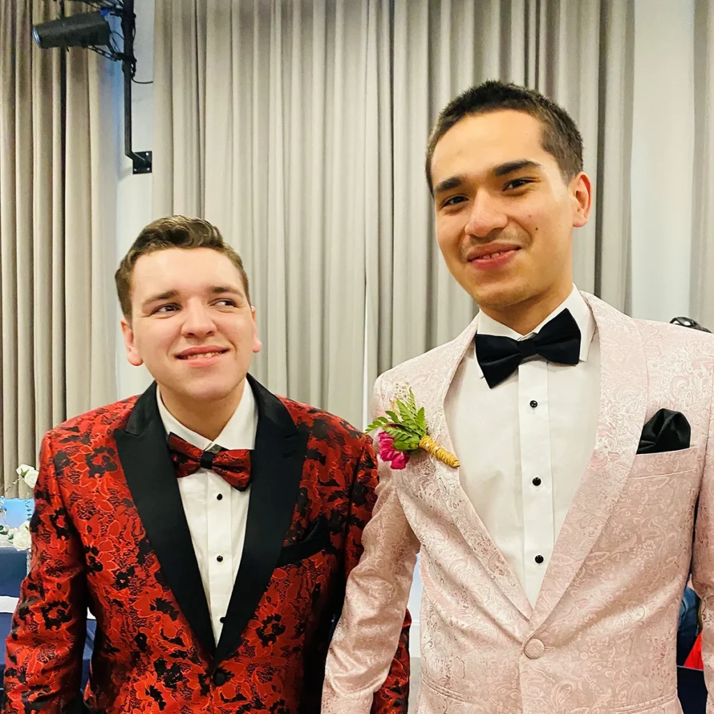 two students at cushing prom