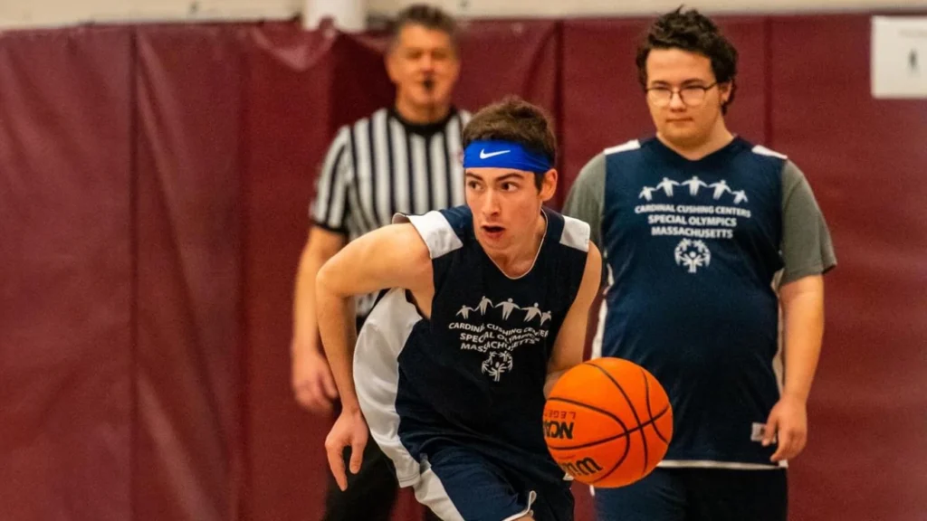 Students at the Special Olympics Basketball Tournament