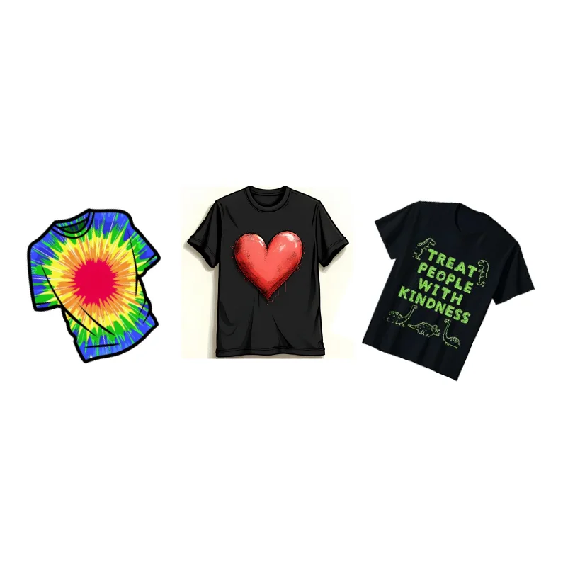 T-shirts with peace and love themes