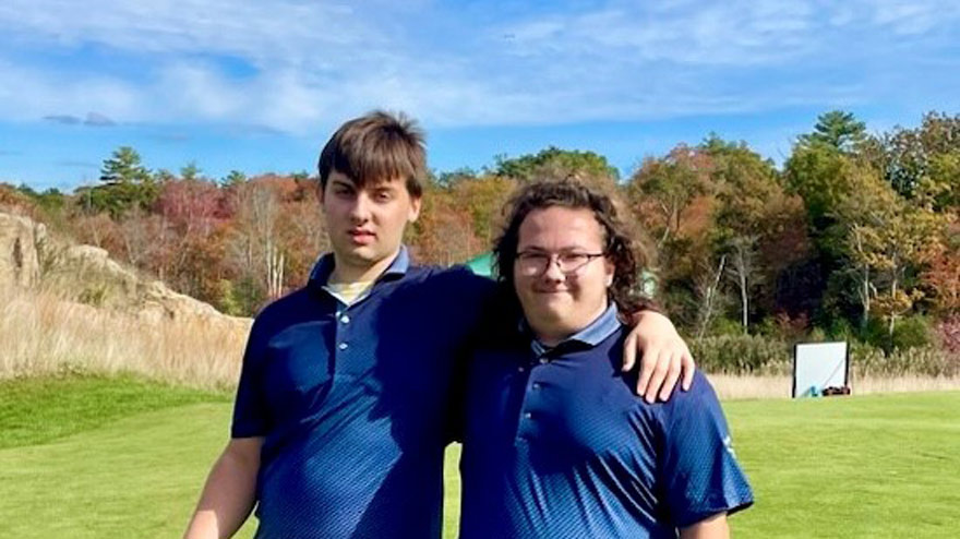 Cushing students Owen Putlack and Vincent Johnson enjoyed attending the Cushing Classic Golf Tournament.