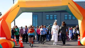 Fun Run participants at the starting line