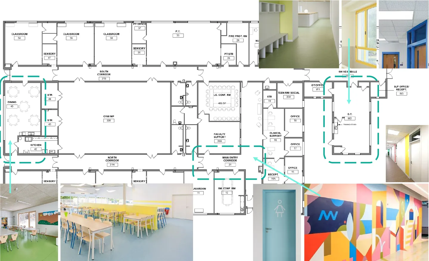Blueprint of proposed St Coletta Day School renovation.