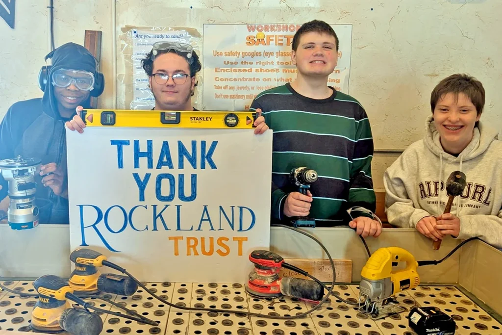 Cushing has received a generous check for $45,000 – the proud recipient of a grant from the Rockland Trust Charitable Foundation. The funds are earmarked for programs that help students gain the valuable skills that lead to job opportunities.