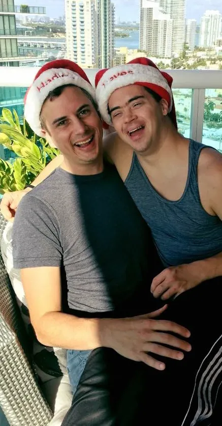 Hadley Harris, left, is connected to Cushing through his brother, Traves.
