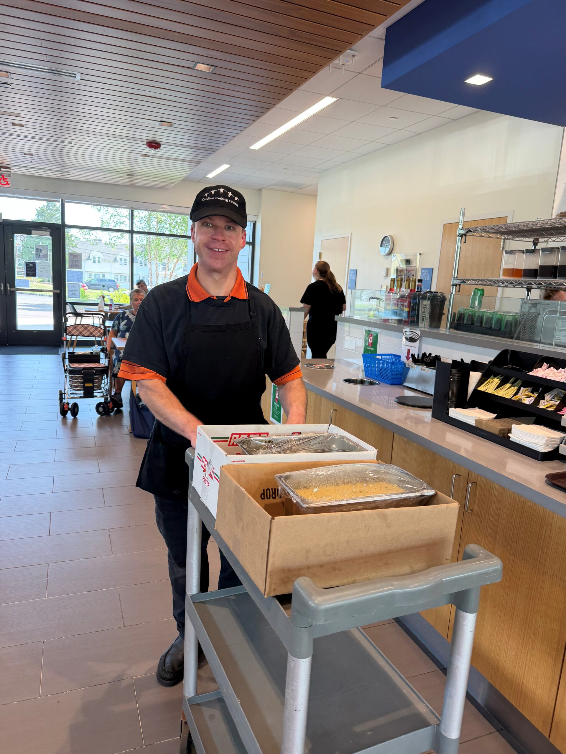 Matt Folsom working at Cushing Culinary